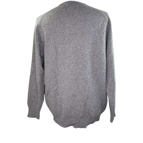 Pringle Cashmere Sweater V-Neck Made in Scotland Soft Knit Heather Gray Size 44 - Picture 3 of 11